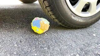EXPERIMENT: Car vs Foam Balls - Crushing Crunchy & Soft Things by Car!