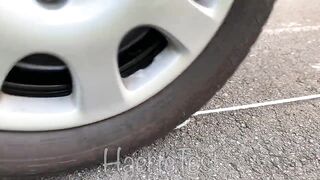 EXPERIMENT: Car vs Paint Balls - Crushing Crunchy & Soft Things by Car!