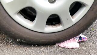 EXPERIMENT: Car vs Rainbow Ball - Crushing Crunchy & Soft Things by Car!