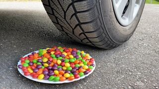 EXPERIMENT: Car vs Skittles - Crushing Crunchy & Soft Things by Car!