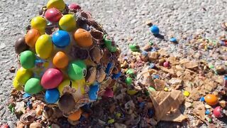 Crushing Crunchy & Soft Things by Car! EXPERIMENT: Car vs M&M Icecream