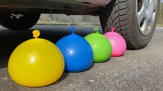 Crushing Crunchy & Soft Things by Car! EXPERIMENT CAR vs JELLY BALLOONS