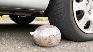 Crushing Crunchy & Soft Things by Car! EXPERIMENT CAR vs JELLY BALLOONS