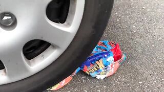 Crushing Crunchy & Soft Things by Car! EXPERIMENT: Car vs Coca Cola, Fanta, Mirinda Balloons 5