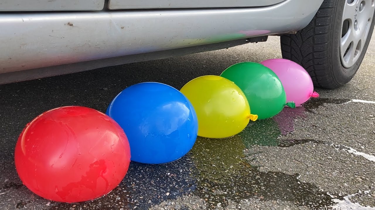 EXPERIMENT 5 Water Balloons vs Car Crushing Crunchy & Soft Things by
