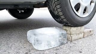 Crushing Crunchy & Soft Things by Car! - EXPERIMENT: CAR VS GIANT ICE