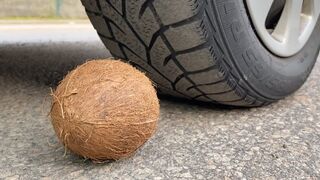 Crushing Crunchy & Soft Things by Car! - EXPERIMENT: CAR VS COCONUT