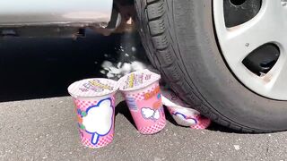 Crushing Crunchy & Soft Things by Car! - EXPERIMENT  CAR VS GIANT EGG