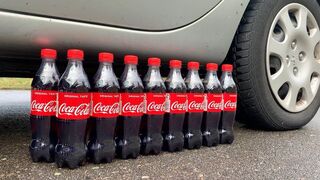EXPERIMENT: COCA COLA VS CAR - Crushing Crunchy & Soft Things by Car!