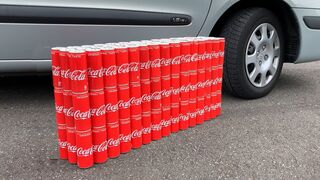 100 Coca Cola Cans vs CAR