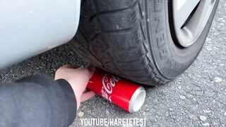 100 Coca Cola Cans vs Fanta vs CAR