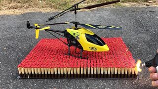 EXPERIMENT: 10 000 MATCHES VS RC Toy Helicopter !! Amazing Reaction Experiment