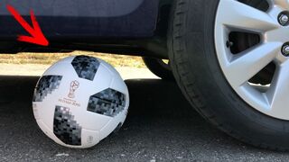 EXPERIMENT: CAR VS WORLD CUP SOCCER BALL