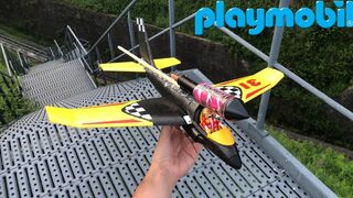 Rocket powered Playmobil Airplane Glider !! Amazing Air Launch