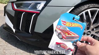 EXPERIMENT: HOT WHEELS Toy Car vs Audi R8 SUPERCAR !!