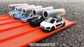 HOT WHEELS POLICE CARS ROCKET POWERED RACE !!