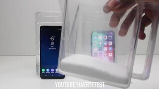 Samsung Galaxy S9 Plus vs iPhone X Salt Water Freeze Test 24 Hours