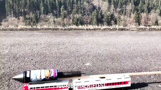 Rocket powered RC Train !! Speed Launch Toy Railway