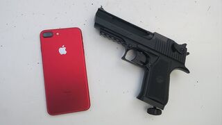 RED IPHONE 7 vs GUN !