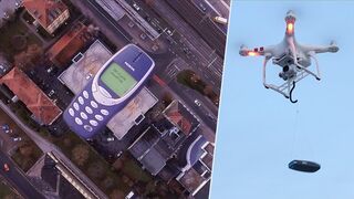 NOKIA 3310 DRONE DROP TEST FROM 1,000 FEET!