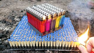 CIGARETTE LIGHTERS OVER MATCHES ! NICE REACTION