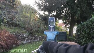 NOKIA 3310 VS CHAIN SAW with Giant Blade! Will It Survive?