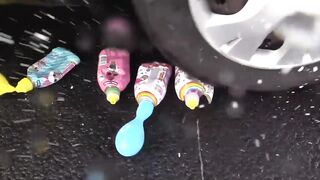 Crushing Crunchy & Soft Things by Car! - EXPERIMENT: CAR VS TOOTHPASTE & FOOD