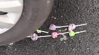 Crushing Crunchy & Soft Things by Car! EXPERIMENT: Car vs RED Coca Cola, Mirinda Balloons