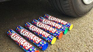 Crushing Crunchy & Soft Things by Car!- EXPERIMENT: CAR VS SMARTIES CANDIES