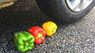 Crushing Crunchy & Soft Things by Car! EXPERIMENTS - VEGETABLE VS CAR
