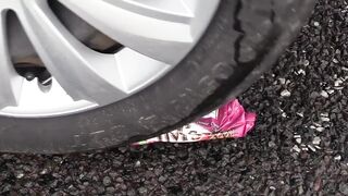 Crushing Crunchy & Soft Things by Car! Experiment: Car vs Sweet Shoes, Eggs, Orbeez..