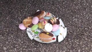 Crushing Crunchy & Soft Things by Car! Experiment: Car vs Sweet Shoes, Eggs, Orbeez..