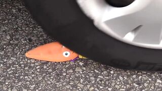 Crushing Crunchy & Soft Things by Car! - EXPERIMENT: CAR VS PLASTIC SLIME