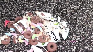 Experiment Car vs Cake, Candy, Cola | Crushing Crunchy & Soft Things by Car