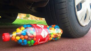 Crushing Crunchy & Soft Things by Car! - EXPERIMENT: CAR VS M&M's Candies & Cola & Food