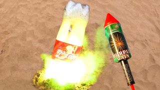 Coca Cola and Fanta underground experiment with firecrackers