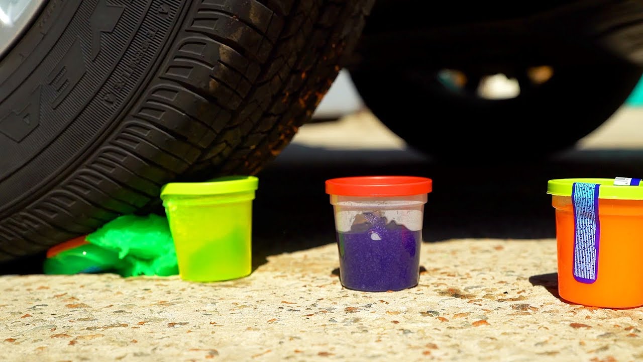Crushing Crunchy &amp; Soft Things by Car slime, apple