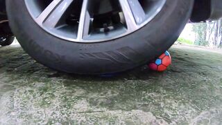 Crushing Crunchy & Soft Things by Car -EXPERIMENTS: Car vs Balls, Drink, Jelly,..