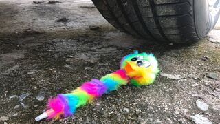 Crushing Crunchy & Soft Things by Car -EXPERIMENTS: Car vs Colorful Pen