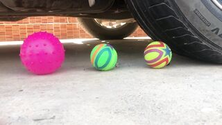 Crushing Crunchy & Soft Things by Car -EXPERIMENTS: Car vs Balls