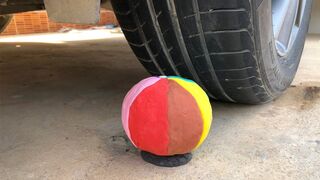 Crushing Crunchy & Soft Things by Car -EXPERIMENTS: Car vs Ball(clay color)