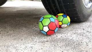 Crushing Crunchy & Soft Things by Car -EXPERIMENTS: Car vs Colorful Balls.
