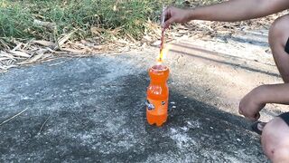 Crushing Crunchy & Soft Things by Car -EXPERIMENTS: Fanta and Fireworks