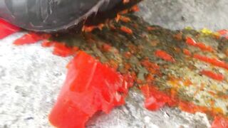 Crushing Crunchy & Soft Things by Car -EXPERIMENTS: CAR VS RED JELLY