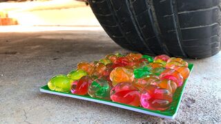 Crushing Crunchy & Soft Things by Car -EXPERIMENTS: CAR VS FLOWER JELLYS, TOYS, CUBE