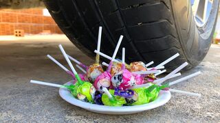 Crushing Crunchy & Soft Things by Car -EXPERIMENTS: CAR VS CANDYS, TOYS