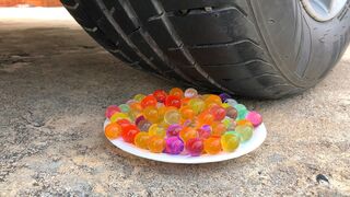 Crushing Crunchy & Soft Things by Car -EXPERIMENTS: CAR VS JELLY BALL, TOYS