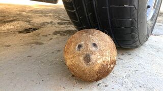 Crushing Crunchy & Soft Things by Car -EXPERIMENTS: CAR VS COCONUT, TOYS
