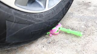 Crushing Crunchy & Soft Things by Car -EXPERIMENTS: CAR VS ORANGE, TOYS