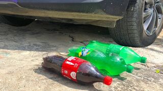 Crushing Crunchy & Soft Things by Car -EXPERIMENTS: CAR VS COCA COLA, FANTA, SPRITE